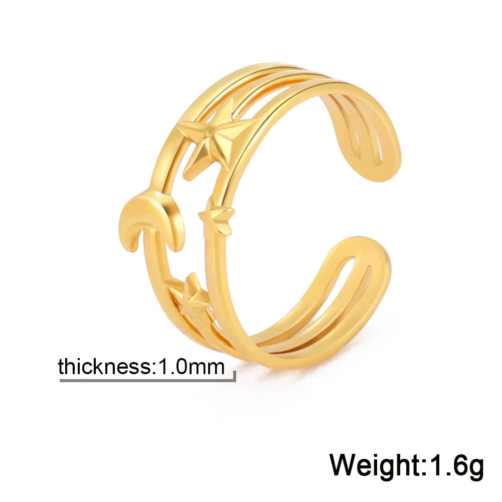 Women's Stylish Opening Stainless Steel Ring