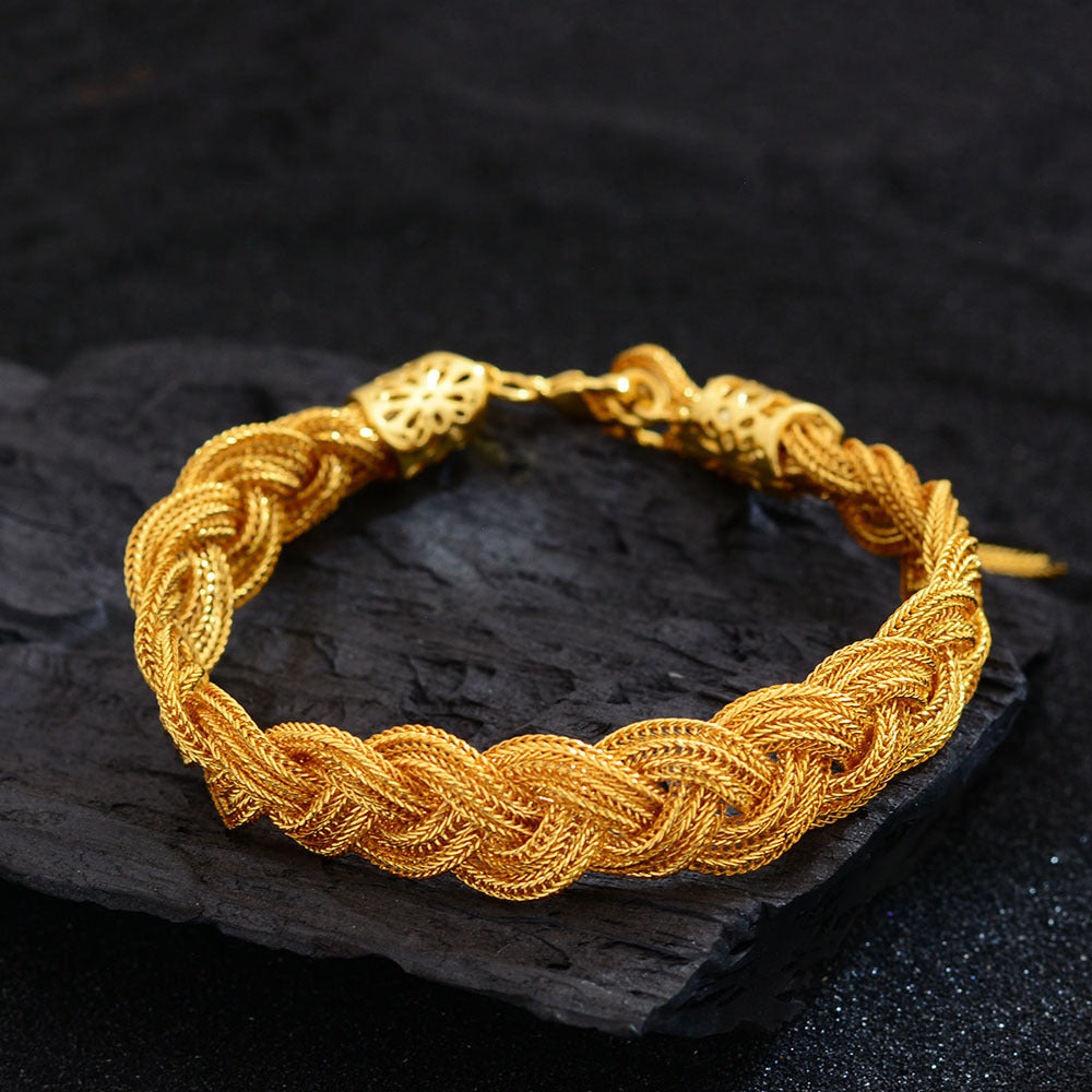 Womens Retro Dreadlock Braided Twisted Tassel Bracelet