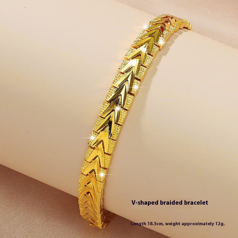 New Fashion Personality Placer Gold Bracelet Women
