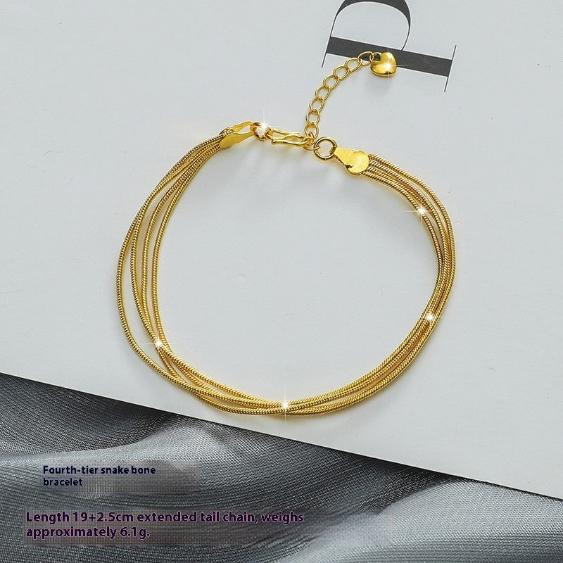 New Fashion Personality Placer Gold Bracelet Women