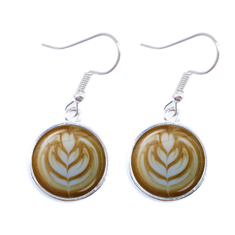 Gem Earrings Chocolate Printed Earrings