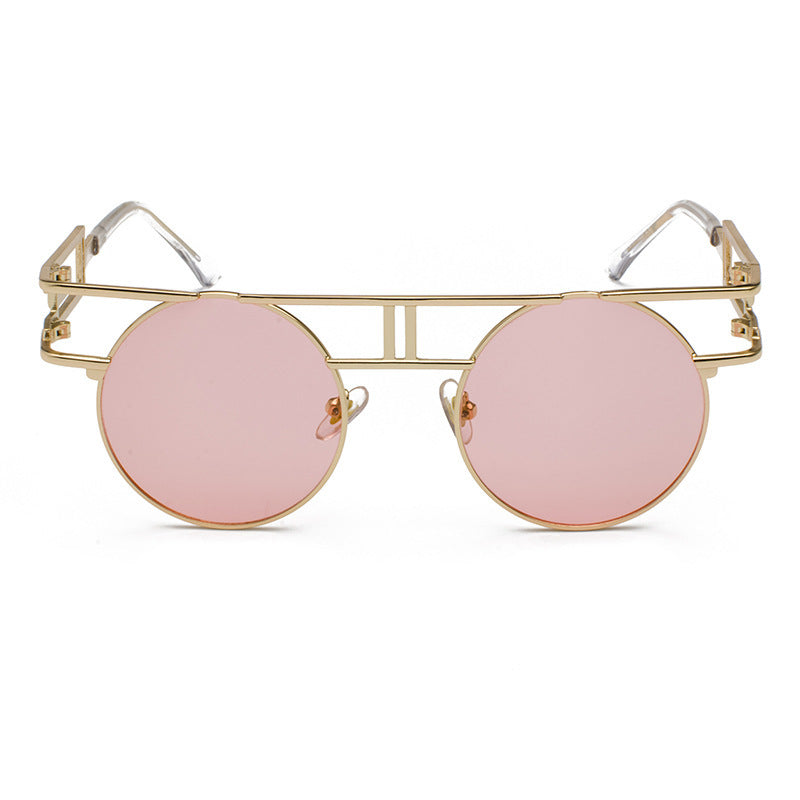 NewSteampunk Sunglasses Women Round Men Gothic Vintage