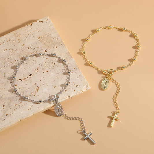 Fashion OL Copper Plating 14k Real Gold Design Light Luxury Bracelet For Women