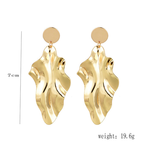 Irregular metal women's earrings earrings