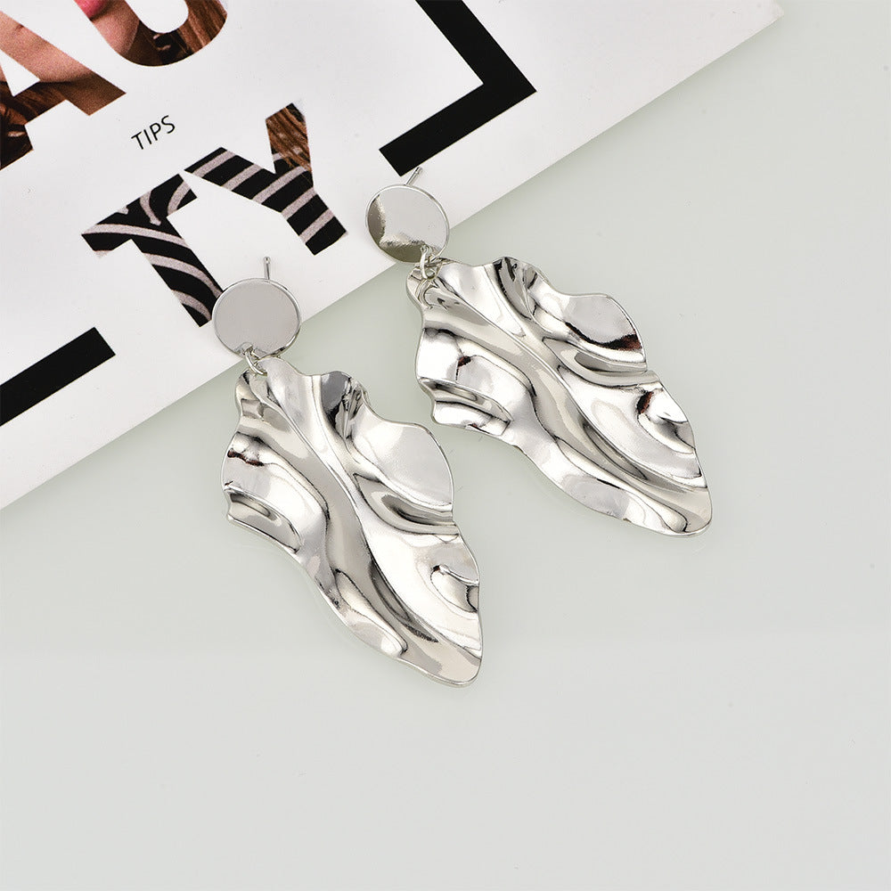 Irregular metal women's earrings earrings