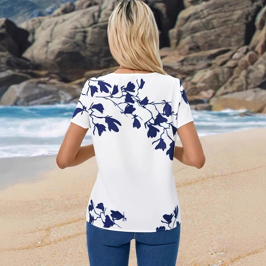 Women's Casual Round-neck Short-sleeved Top