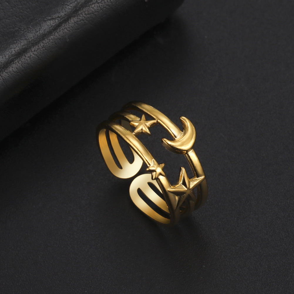 Women's Stylish Opening Stainless Steel Ring