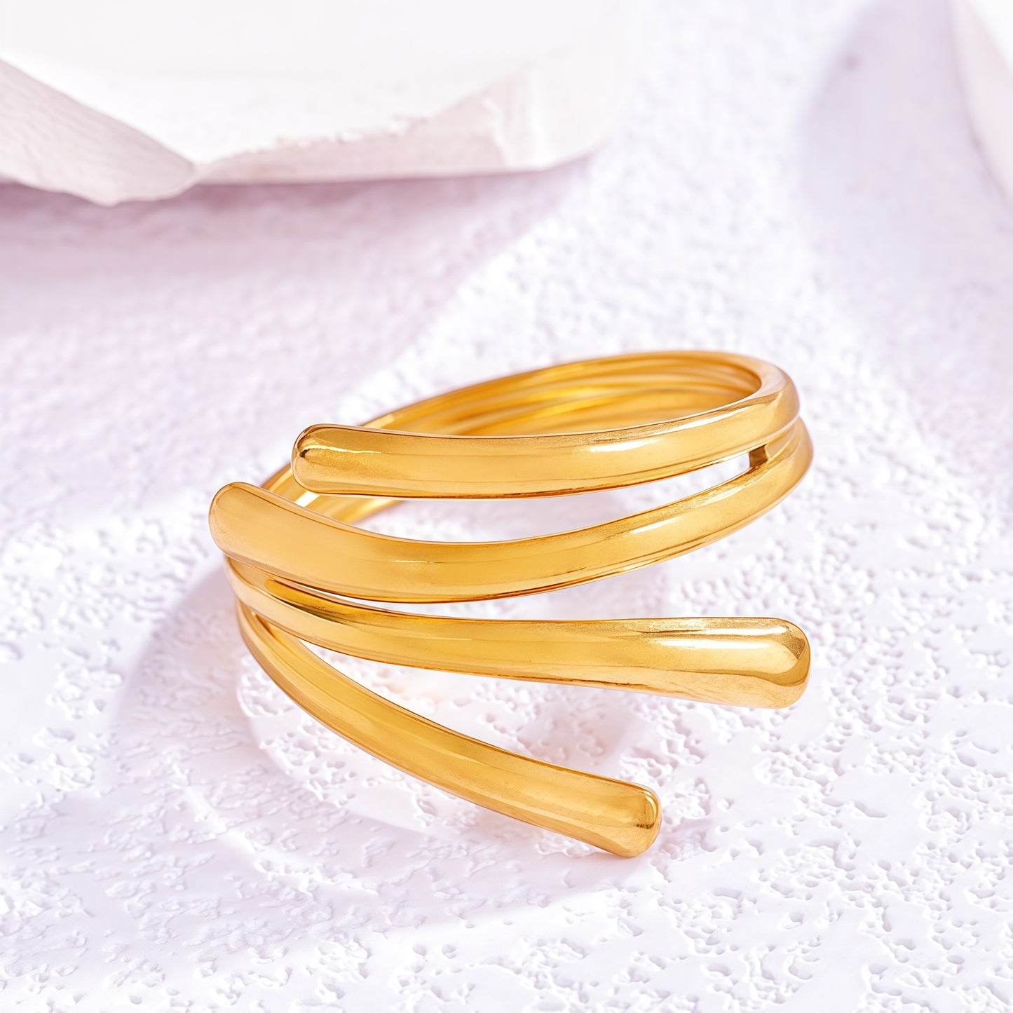 Exaggerated Stainless Steel Ring With A High-end Designer-inspired Look