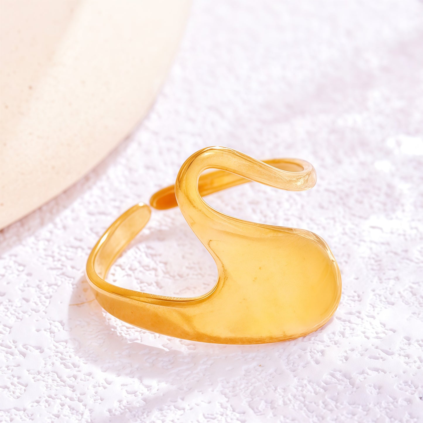 Exaggerated Stainless Steel Ring With A High-end Designer-inspired Look