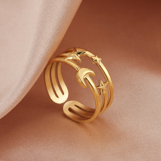 Women's Stylish Opening Stainless Steel Ring