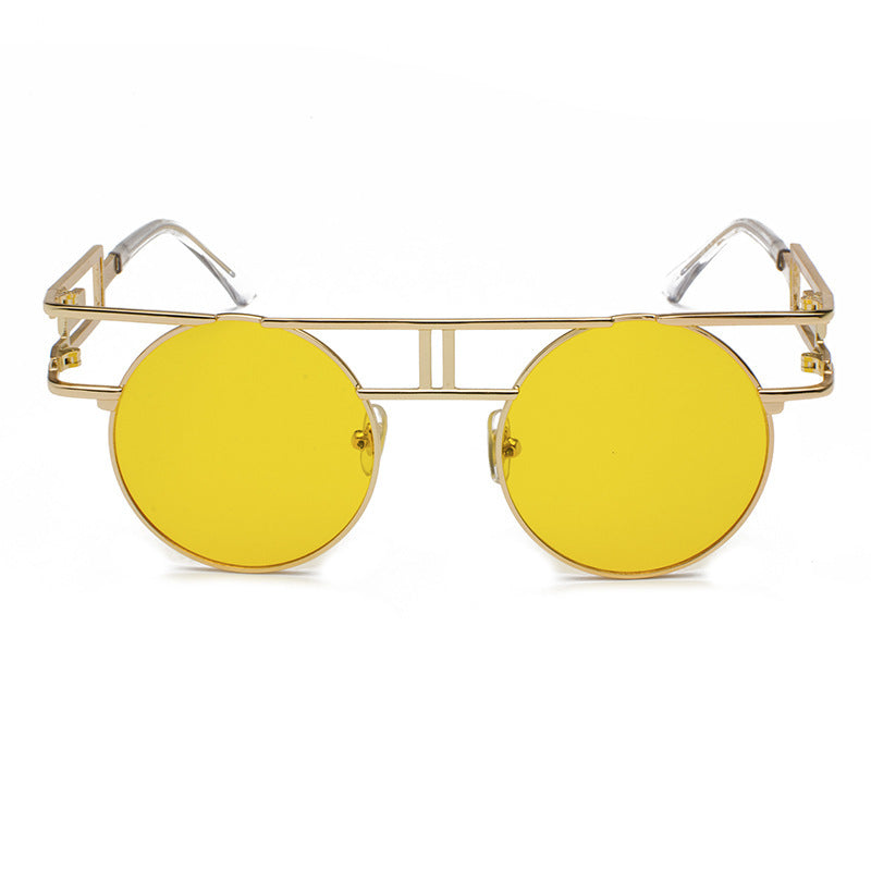NewSteampunk Sunglasses Women Round Men Gothic Vintage