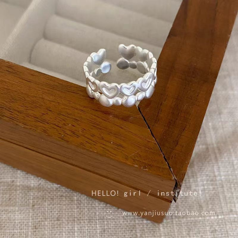 Mocha Brown Serpentine Tiger Eye Alloy Ring For Women, Unique Vintage Design, Luxury Light Luxury Adjustable Index Finger Ring