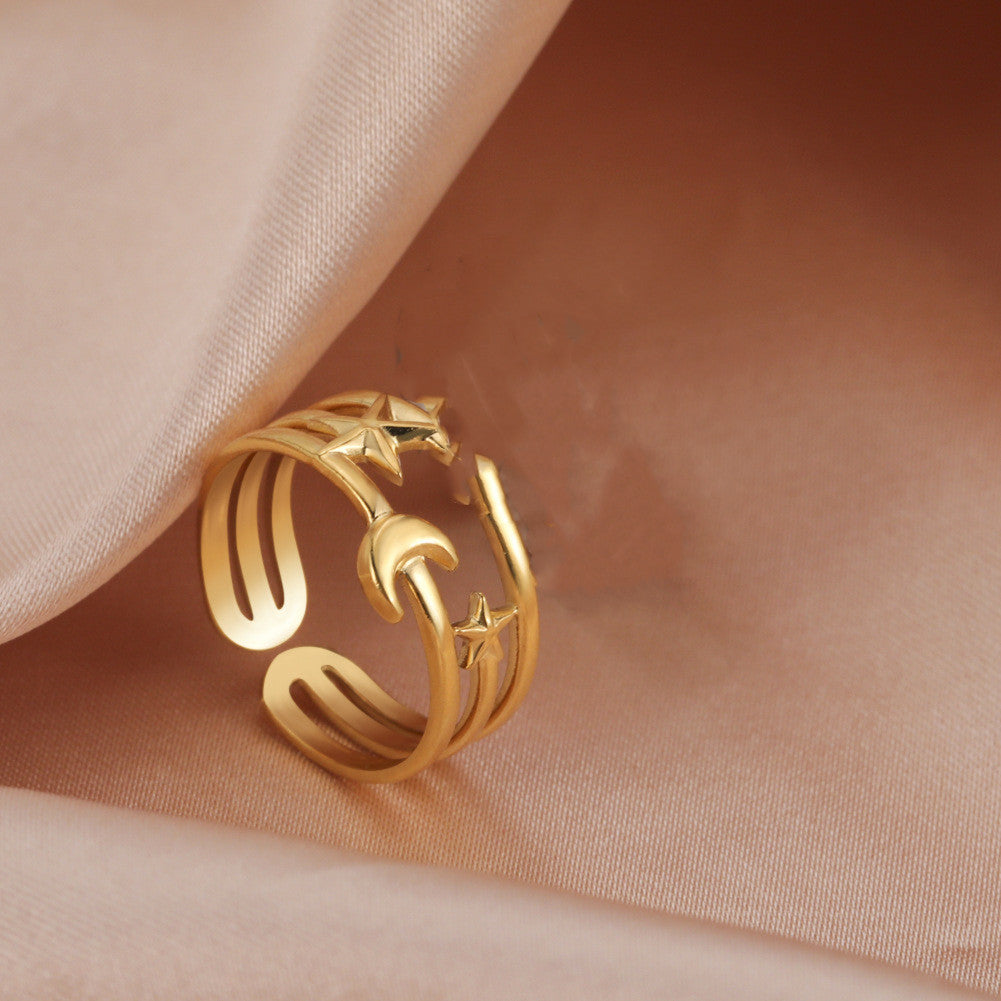 Women's Stylish Opening Stainless Steel Ring