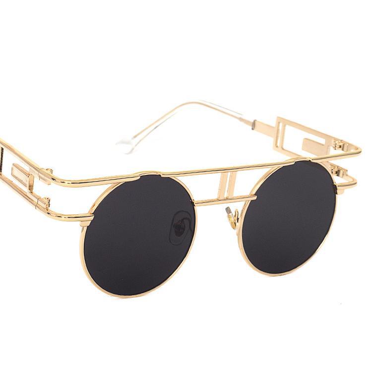 NewSteampunk Sunglasses Women Round Men Gothic Vintage