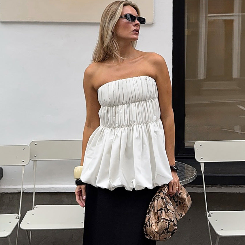 Stylish Minimalist And Form Fitting Tube Top For Women